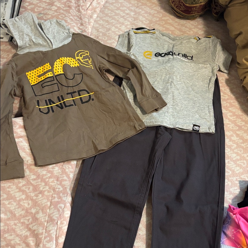 Ecko Unlimited Brown and Gray Kids Matching Set